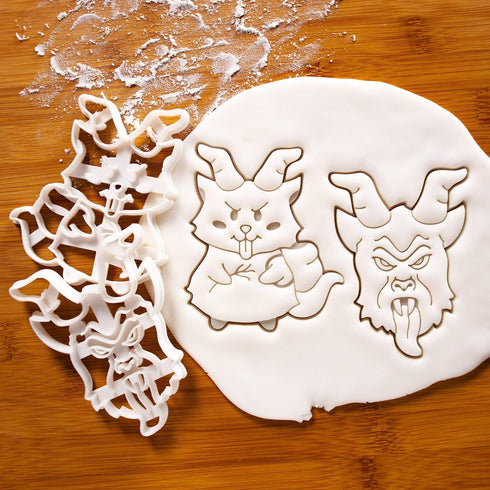Set of 2 Krampus Cookie Cutters, 2 Pieces, Bakerlogy