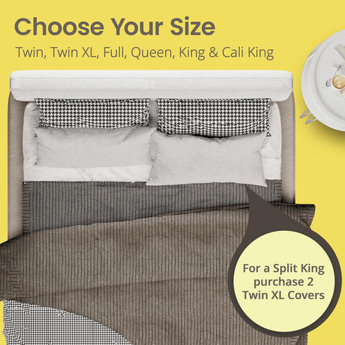 18" SafeRest Waterproof Mattress Protector Queen Size Absorbent Breathable Soft Fitted Bed Cover with Deep Stretchable
