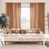 84 Inch Set 2 Terracotta Boho Blackout Curtains Long for Bedroom Living Room, Rust Burnt Orange Floral Decorative