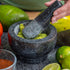Set 5 Inch Maxam Mortar and Pestle - - Heavy Natural Granite Spice Grinder Bowl, Herb Crusher, Make Fresh Guacamole at