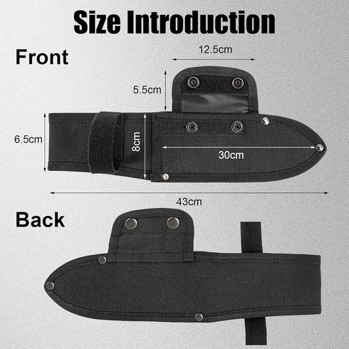 Universal Knife Sheath,Oxford Chef Knife Sheaths for Fixed Blade Knives, Knife Scabbard Cover, Shop Knife Sheath Knives Sleeves Case Edge Guards Blade Protectors for Outdoor(Black, 8 * 2 Inch)