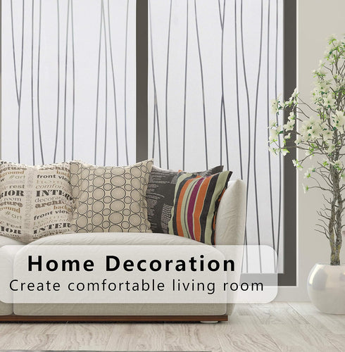 Finnez Window Film Privacy and Light Protection Sticker, Frosted Look Static Cling for Home Office
