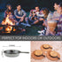 Heavy Duty Pre Seasoned Mini Cast Iron Skillet Set of 3, Oven Safe Cooker, Black by Reliant Outdoor