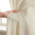 HLC.ME Abbey Faux Linen Textured Semi Sheer Curtains, 2 Panels for Office & Living Room, Beige
