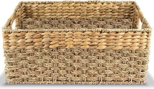 Large Woven Storage Baskets, Seagrass Baskets, Large Wicker Baskets for Storage, Large Storage Baskets