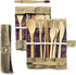Greenzla Double Pack Bamboo Utensils Set with Bonus Toothbrush Pair, Reusable Wooden Cutlery & Storage Bags