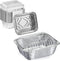 Fit Meal Prep 50 Pack Small Aluminum Foil Pans with Clear Lids, 1 lb 5 x 4” Disposable Baking Pans