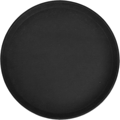Winco TFG-14K Round Fiberglass Tray, 14-Inch, Black, Non-Slip Surface