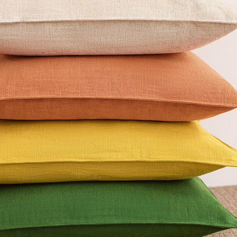 Pack 2, 12 20 Inch Foindtower of Decorative Linen Soild Throw Pillow Covers Soft Accent Lumbar Cushion Case Boho