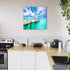2 Set, Dock Canvas Wall Art Decor - Piece Decorative Multi Panel Split Prints - Lake Pier Picture for Living Room