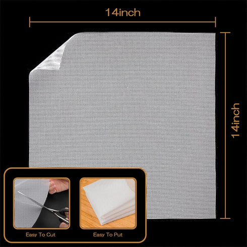 (12 Pack) Silicone Dehydrator Sheets, Premium Non Stick Mesh for Fruit Dehydrator, Reusable (14 x 14 inch)