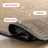 nuLOOM 2x3 Elijah Seagrass Area Rug, Black, Solid Farmhouse Style, Natural Fiber for Bedroom, Dining Room, Office
