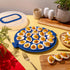 Crafted Containers 22-Count Deviled Egg Carrier with Lid & Handles, Portable Tray, Dishwasher-Safe Blue