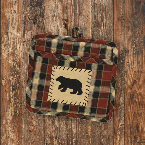 Pocket Potholder Set of 2, Park Designs Concord Black Bear
