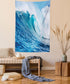 Lunarable Ocean Tapestry King Size, Sea Storm with Swirling Wave Print, Wall Hanging Bed Cover