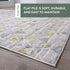 Edenbrook Area Rugs for Living Room, Cream and Gray Abstract Triangle Low Pile Rug, 2.5x6 for High Traffic Areas