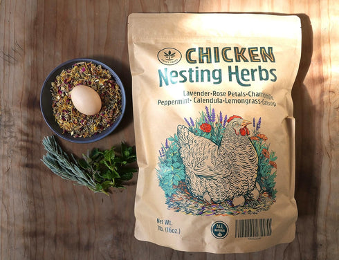 100% 7 1lb. Happy Trees Chicken Nesting Herbs - Natural Blend of Premium Dried Herbs for Fresh Nest Box, Coop and Run