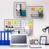 2 Pack Wire Wall Grid Panel - Black Magnetic & Metal Grid for Photos & Pictures Display in Home or Office