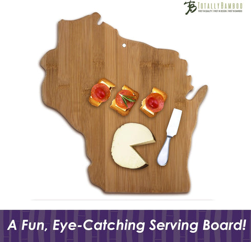 Totally Bamboo Wisconsin State Shaped Cutting Board by Totally Bamboo