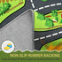 60"x36" Farmyard Adventure Play Rugs, Educational and Fun Farm Car Rug Play Mat for Kids, Non-Slip Playmat with Barns