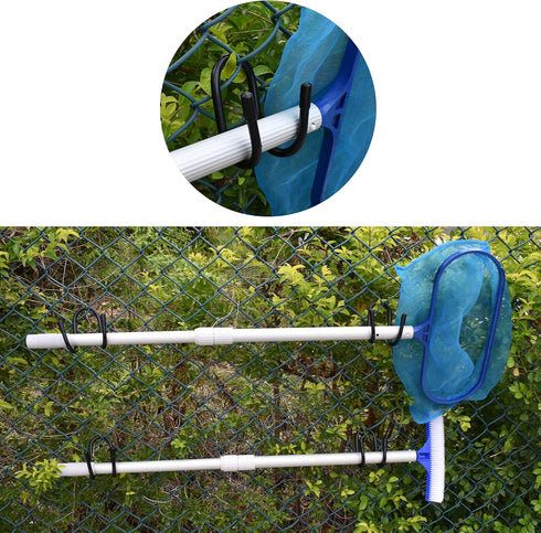 YYST Pool Tool Organizer and Holder Rack, Store Poles, Brushes, Nets, Vacuum Heads, and Cleaning Attachments
