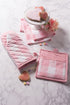 DII Buffalo Check Kitchen Collection, Classic Farmhouse Kitchen Set, Oven Mitt, Pink & White