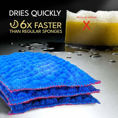 Durable Quilted Dish Cloth for Washing Dishes - Reusable Scouring Pad, Non-Scratch Cleaning Sink Scrubber - Pack of 1