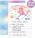 Your Main Event Prints Mermaid Unicorn Pool Party Birthday Invitations - 20 Fill-In Invites for Summer Pool Party Bash