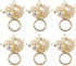DII Christmas Thanksgiving Holiday Tabletop Décor - Decorative Napkin Ring Holder Set, 6 Piece, 1.5" Diameter, Gold