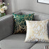 TAOSON Pack of 2 Irregular Abstract Lines Geometric Throw Pillow Cases - 18 x 18 Inches, Green and Gold