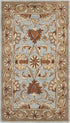 SAFAVIEH Heritage Collection Accent Rug - 2' x 3', Blue & Beige, Handmade Traditional Wool for High Traffic