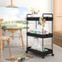 3 Ronlap Tier Slim Rolling Storage Cart with Wheels Plastic Utility Cart Organizer for Snack Craft Art Postpartum Baby