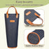 Tirrinia Insulated Single Wine Gift Tote Bag, Padded Thermal Wine Bottle Carrier for Travel, Picnic, Great Gift