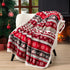 PAVILIA Premium Christmas Sherpa Throw Blanket - Christmas Decoration Reindeers, Fleece, Plush, Warm, Cozy Reversible