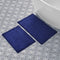 Laura Ashley Butter Chenille Bath Rug, Absorbent Shaggy Non-Slip Bathroom Mat - 2 Piece Navy