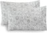 Elegant Comfort King Size 2-Piece Pillowcase Set - 1500 Premium Hotel Quality Microfiber, Paisley Pattern Gray