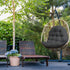 MQK Thick Egg Chair Cushion Replacement, Button Tufted Outdoor Swing Chair Cushion with High Elasticity PP Cotton