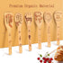 Wooden Spoons for Cooking Sets of 7 Pieces, Magical Bamboo Cooking Kitchen Utensils Kitchen Accessories Set Engraved Patterns Magic Cooking Spoons Mom Birthday Gift Thanksgiving Christmas