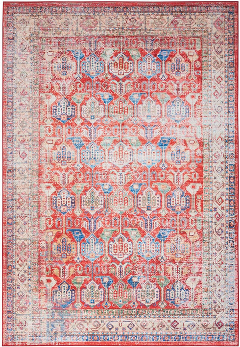 Nourison Fulton Medallion Red Area Rug 2' x 3', Easy Cleaning, Non-Shedding, for Bedroom, Living Room, Dining Room,