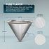 OVALWARE Paperless Stainless Steel Pour Over Coffee Filter - Reusable Coffee Cone Dripper for Chemex, Hario, and More