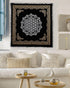 Indian Consigners Altar Cloth, Flower of Life Witchcraft Alter Tarot Spread Top Cloth, 18 by 18 Spiritual Design