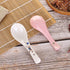 VanEnjoy Set of 4 Chinese/Japanese Ceramic Soup Spoons, Pink Cherry Blossom in Snow Pattern