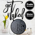 Vivegate Get Naked Sign – 15” X 19” Bathroom Wall Decor Bath Word Art Decals Black Metal Letters