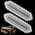 Sopoloray 2 Pack 13.6x44.9 Inch Lace Rectangular Table Runner,White Dresser Scarf Doilies,Coffee Table