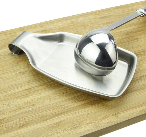 MSY BIGSUNNY Stainless Steel 304 Spoon Rests for Kitchen - Oversized, Long Lasting Brushed
