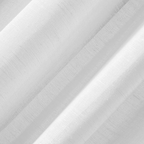 Archaeo Slub Textured Linen Blend Curtain, 52" x 84", White for Home Decor