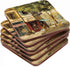 Pimpernel Parisian Scenes Coasters, Set of 4 4" Elegant Cork-Backed Boards Featuring