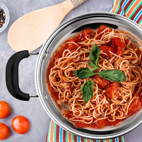 LIANYU 3QT Stainless Steel Stock Pot with Lid, Heavy Duty Cooking Soup Pot for Stew, Simmer, Boiling