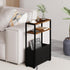 Leomonio Narrow Side Table, Slim End Tables with Fabric Basket, Skinny Table