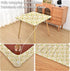 48x48 Inch Fall Table Cloth Square Fitted Tablecloth with Elastic Edge: Stretchy Washable Fabric Cloth Coffee Table